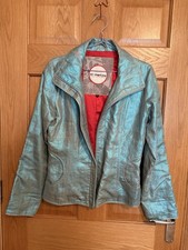 St Martins Jacket 100% Linen Size M Blue Scandinavian Japan Short Gorgeous picture