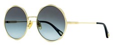 Chloe Scallop Rim Sunglasses CH0184S 005 Gold/Blue 59mm picture