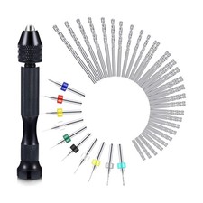 Mudder 57 Pcs Micro Drill Bits & Pin Vise Set 0.1-3mm, Black picture
