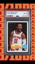 2025 Topps Living Jalen Brunson #2 PSA 10 GEM MT Knicks MVP NBA Champion picture