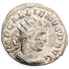 Gallienus 254-255 Billon Antoninianus Pax Avgg Roman Empire Ancient Coin 8P picture