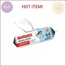Huggies Simply Clean Unscented Baby Diaper Wipes, 1 Flip-Top Pack (64 Wipes Tota picture