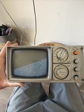 Daytron DT-505A Vintage 1984 Portable TV Power + Cable Tested Broken Antenna HTF picture