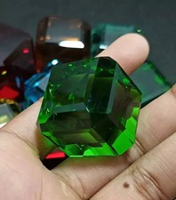 106.60 Carat Flawless Green Peridot Cube Very Clean Certified Loose Gemstone picture