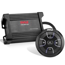 Pyle Waterproof Bluetooth Marine Amplifier Receiver - Weatherproof 2 Black picture