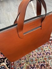 Carl Friedrik Cognac Vachetta Leather Vallance Slim Briefcase picture