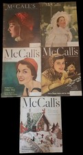 Lot Of 5 Issues McCalls Magazine 1940's/50's Women's Fashion Vintage Print Ads picture