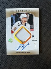 2025-26 SP Authentic Anton Lundell UDAP-AL Panthers UD Authentics Auto Patch /49 picture