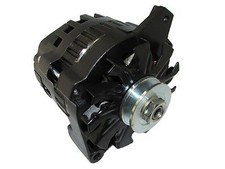 NEW HIGH OUTPUT BLACK ALTERNATOR FIT GM CHEVY PONTIAC 65-85 1-WIRE 110 AMP picture