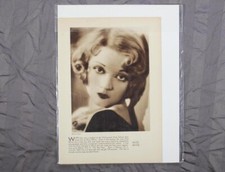 Alice White 1930 Vintage Magazine Folio Hollywood Actress Photo picture