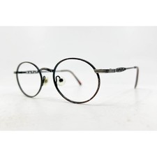 Bella Italia 112 Antique Pewter Oval Eyeglasses Frames 48-18-140 Gray Tortoise picture