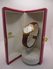Festina Quartz Womens Watch Gold Tone White Dial Leather Strap Ref 6425 Original picture