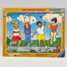 Vintage 1988 Ravensburger This Is My Body See Inside Puzzle 49 Pc Anatomy picture