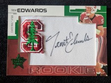 2007 Leaf Rookies And Stars Trent Edwards #201 Rookie Patch Hard Signed Auto 2/5 picture