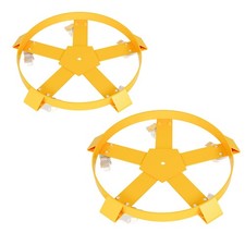2 Pack 55 Gallon Drum Dolly 1250LBS Heavy Duty Steel Barrel Cart 5 Swivel Caster picture