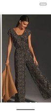 NWT Anthropologie size S jumpsuit inseam 30” tracy reese cutout slit in legs picture