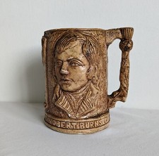 Vintage Robert Burns Scottish Poet Rare Souvenir Chalkware Tankard Jug Scotland picture