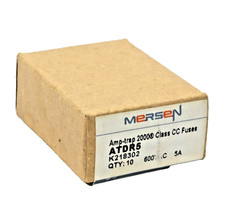 Lot of 10x Mersen ATDR5 Amp-Trap 2000 Class CC 5A 600V Fuses K218302 picture