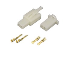 2.8MM 2 PIN WAY AUTOMOTIVE ELECTRICAL WIRE CONNECTOR MALE  AND FEMALE CABLE picture