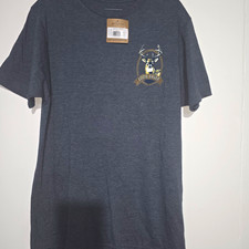 Eddie Bauer Men's S Gray Graphic Deer Logo Crew Neck Short Sleeve T-Shirt picture