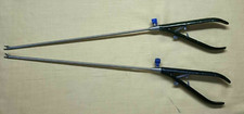 2pc Laparoscopic Needle Holder Curved Jaw 5mm Black Handle Reusable Instruments picture