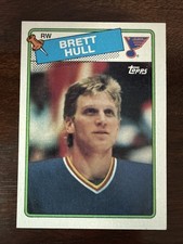 Topps 1988-89 Brett Hull Rookie Card #66 St. Louis Blues Base Set NHL picture