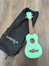 Kala Makala Series SHARK Bridge Satin Vintage Finish Green Soprano Ukulele picture