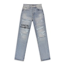 Amiri Stone Indigo MA Bar Logo Straight Jeans SIZE 40 $1290 picture