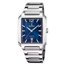 Festina Men's Wrist Watch F20677-3 Stainless Steel, Rectangular, Blue, Roman Pay picture