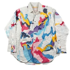 NEW Robert Graham Button Down Shirt Womens L Embroidered Bird Limited Ed picture