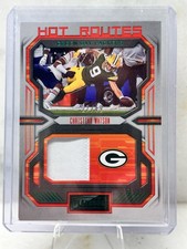 2022 Panini Playbook - Hot Routes Christian Watson #HR-27 Green /49 (MEM, RC) picture
