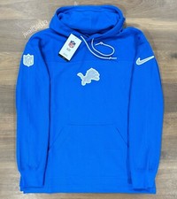 Detroit Lions AUTHENTIC Nike Sideline Jersey Pullover Hoodie Men's Honolulu Blue picture