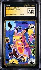 CGC AUTHENTIC ART AUTO 10 First One Sig. Pikachu 30th Anniversary Holo Pokémon picture
