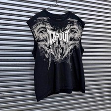 RARE Vintage 2000s Y2K Tapout Graphic Tank Top Mens XL Affliction Tribal Cyber picture