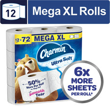 Charmin Ultra Soft Toilet Paper 12 Mega XL Rolls, 336 Sheets Per Roll picture
