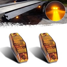 4pc 12V Amber Universal Surface Mount Clearance Side Fender Marker Trailer Light picture