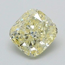 Natural Vivid Yellow 'D' Color 3 Ct VVS1 Unheated Loose Diamond Cushion Cut picture