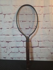 Vintage  Dayton Steel & Wood Tennis Racket Racquet Metal Mesh Wood Handle 1920's picture