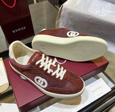 Newly packaged Gucci Lido Brown red fashionable men's casual shoes picture