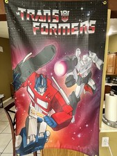 GIANT 5FT Transformers Flag Megatron Optimus Prime Movie VHS 1986 picture