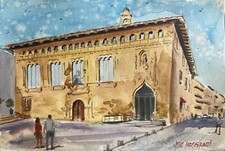 ORIGINAL Watercolor painting Valencia, Spain 7.1/2