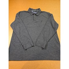 Nautica Men's Charcoal Heather Long-Sleeve Polo XL picture