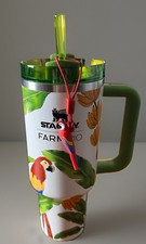 Stanley x Farm Rio Tropical Destiny 40 Oz Quencher Tumbler Cup With Charm New picture