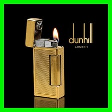 Vintage 1940's Dunhill Short Auto Rollalite Semi-Automatic Petrol Lighter Workin picture