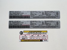 DODGE RAM Door Jamb Data Decal Set Permanent Sticker ID Tag  Custom PLUS TIRE picture