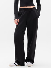 ATHLETA Form Knit Mid Rise Straight Pant  XS P | Black #860794 NEW picture