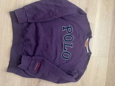 Vintage 90s Polo Sport Ralph Lauren Women's Crewneck Sweatshirt Purple Size S picture