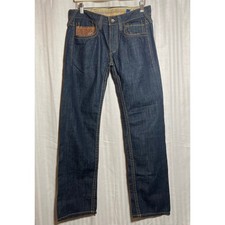 Guess Premium Pasadena Straight Leg Jeans Mens 32 Dark Wash Indigo Streetwear picture