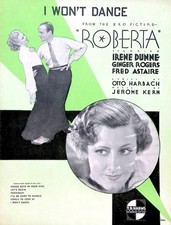 I Won't Dance Sheet Music Roberta Irene Dunne Fred Astaire Ginger Rogers 1935 picture