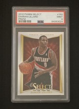 2012 Panini Select #150 Damian Lillard RC Rookie Silver Prizm PSA 9   picture